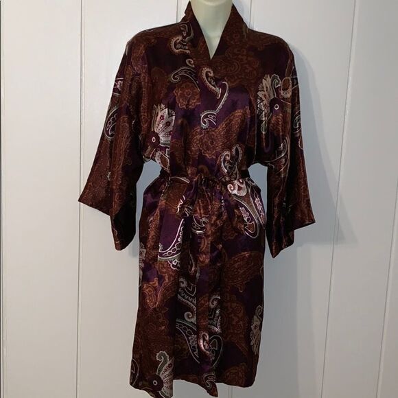 Vtg 90s California Dynasty silky polyester robe - Picture 1 of 5